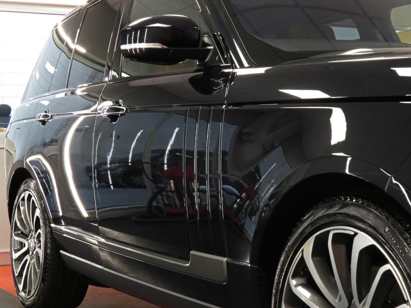 Black Range Rover after our polishing service