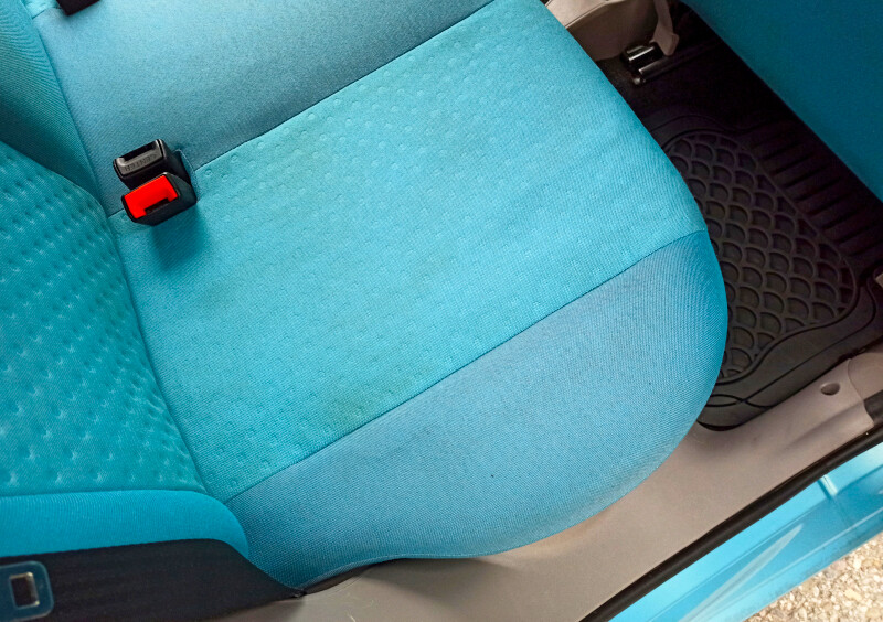Clean Car Upholstery with steam result