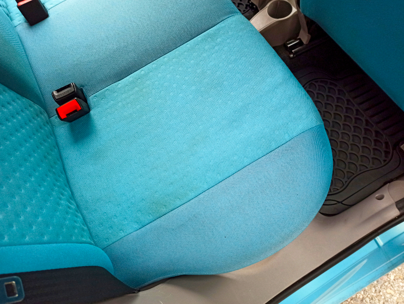 Cleaned and sanitized seat after DettaglioAuto steam cleaning service