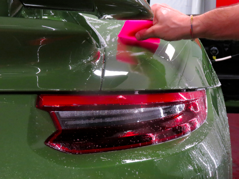 Application of PPF (Paint Protection Film) on the car