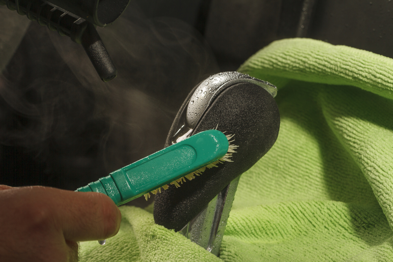 Steam cleaning for car interiors
