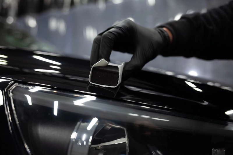 Applying nanoceramic product on a car